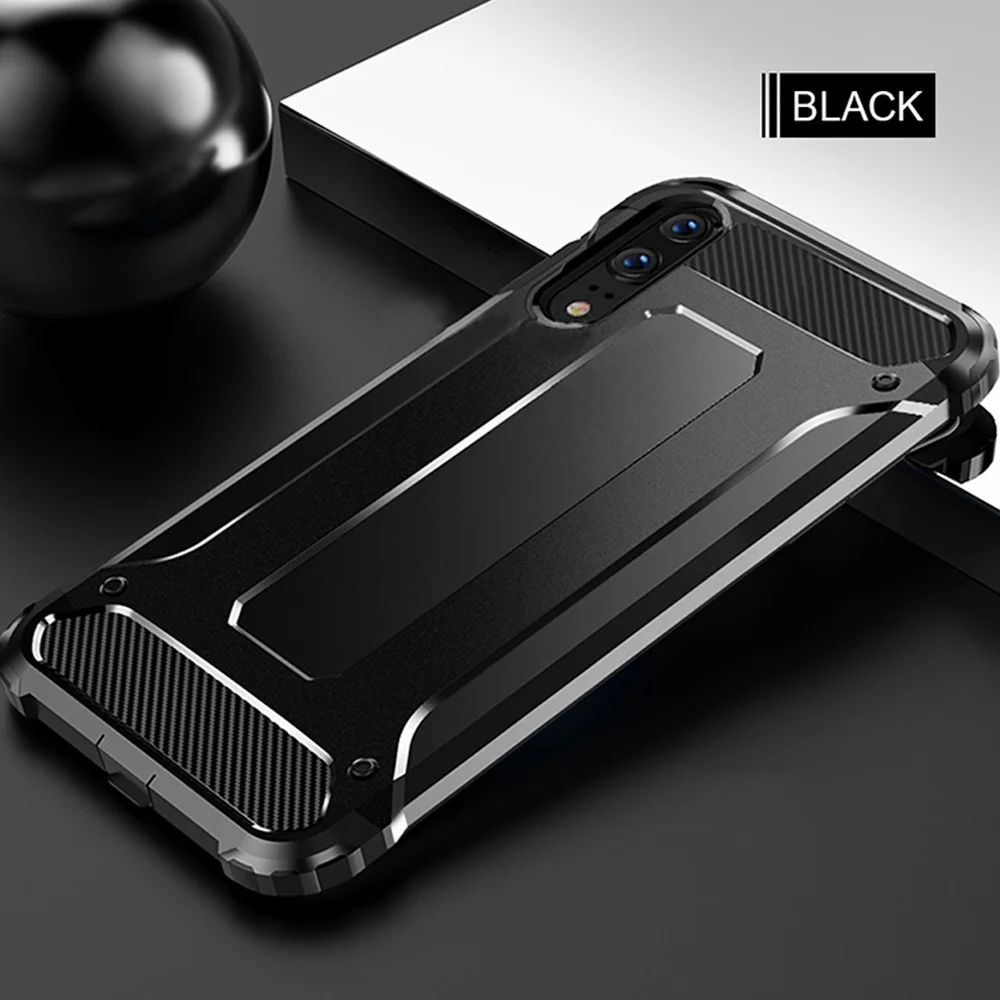 LAPOPNUT Hybrid Armor Hard Phone Case for HUAWEI P30 Lite Nova 4e P20 Pro Durable Silicone PC Shockproof Slim Bumper Back Cover | Мобильные