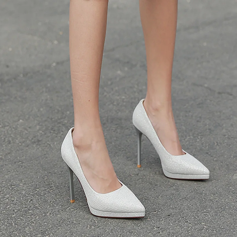 

Lady Shoes Thin Heels High Heels Women Pumps Pointed Toe Platform Shoes 2021 Summer Women's Sandals Genuine Leather Single Shoe