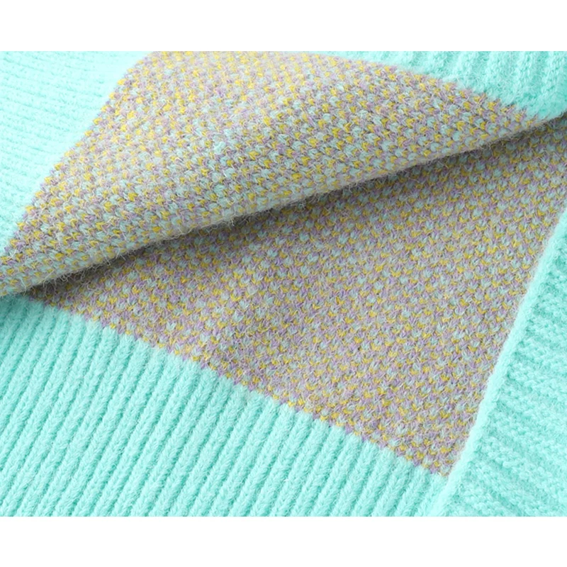 Женский кардиган вязаный модный свитер в Корейском стиле с цветочным принтом для