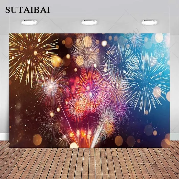 2022 Happy New Year Photo Background Firework Party Decoration Resigning To The Old Years Background Photo Studio Photography