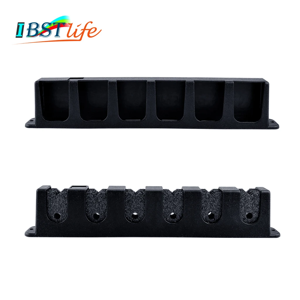 

6 Slots ABS Fishing Vertical Rod Holder Rack Fishing Pole Holder Rod Stand Wall Mount Modular For Garage Fishing Accessories