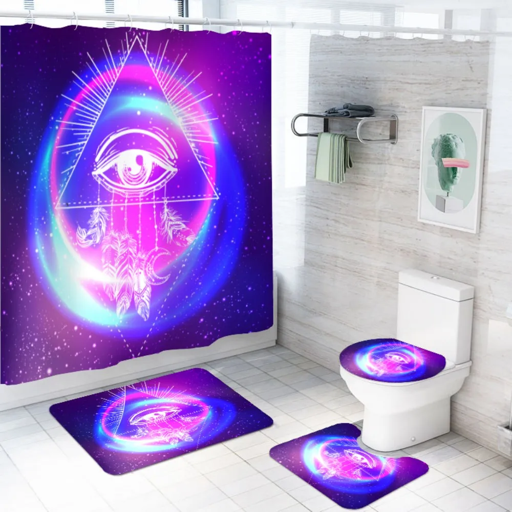 Красочные звездное небо набор для ванной комнаты большие глаза аксессуары 4 шт с