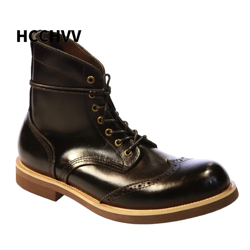 Zapatos de hombre; Европейский стиль; Brock wind; повседневная черная рабочая одежда; короткие ботинки; Мужская и женская кожаная обувь в винтажном стиле; ботинки челси