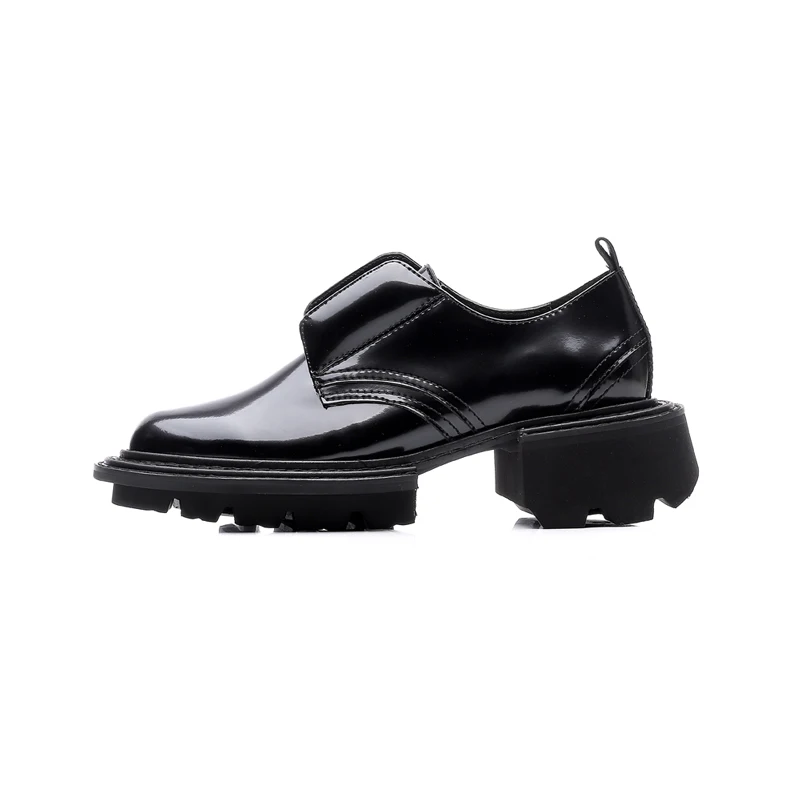 

Genuine Leather Derby Shoes Japanese Style Leather Black Platform Retro British Small Leather Shoes Thick Bottom Women Pumps