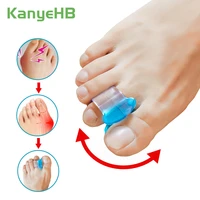 2pcs blue soft silicone gel toe separator relief hallux valgus pain bunion spacers thumb corrector foot massage care tool h075