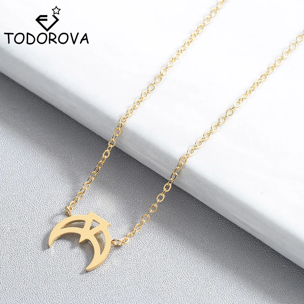 Цепочка Todorova из нержавеющей стали изящное ожерелье с гудком изогнутым
