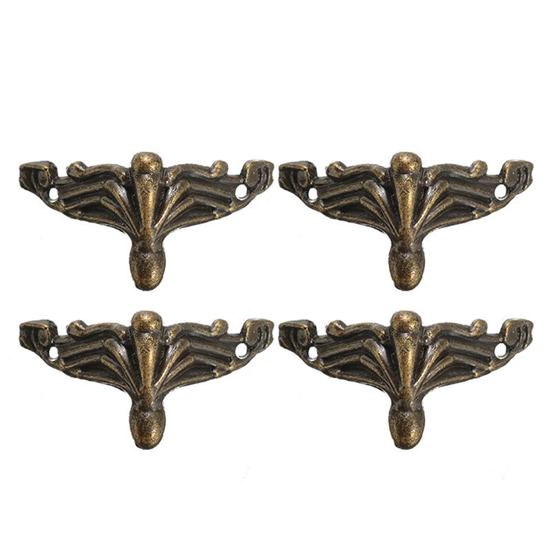 4 шт. античный латунный угловой кронштейн Ювелирная Подарочная коробка