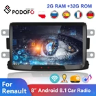 Автомагнитола Podofo, 2 Din, Android 8,1, 8 дюймов, GPS, Wi-Fi