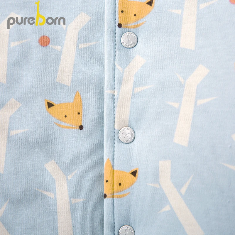 Pureborn/2 предмета одежда для малышей-унисекс младенцев комплект стеганые плотные