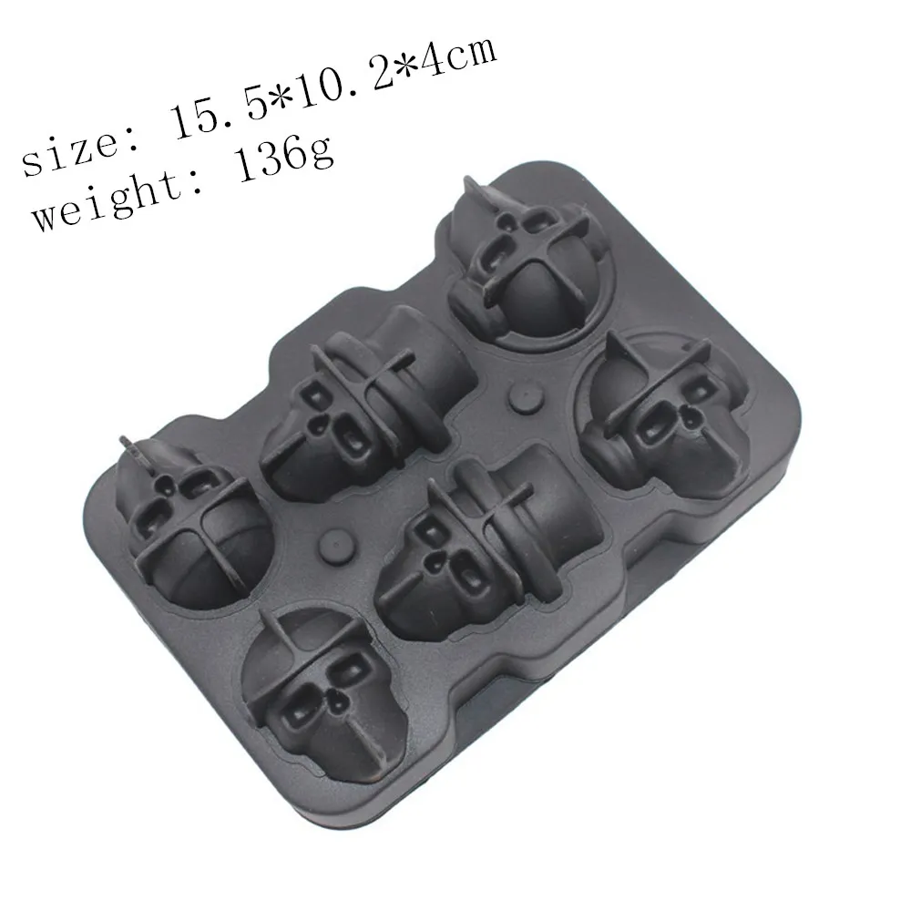 Skull Ice Mold Tray Silicone Cube Maker Whiskey Beer Cocktails Skeleton Head Cream Molds Bar |