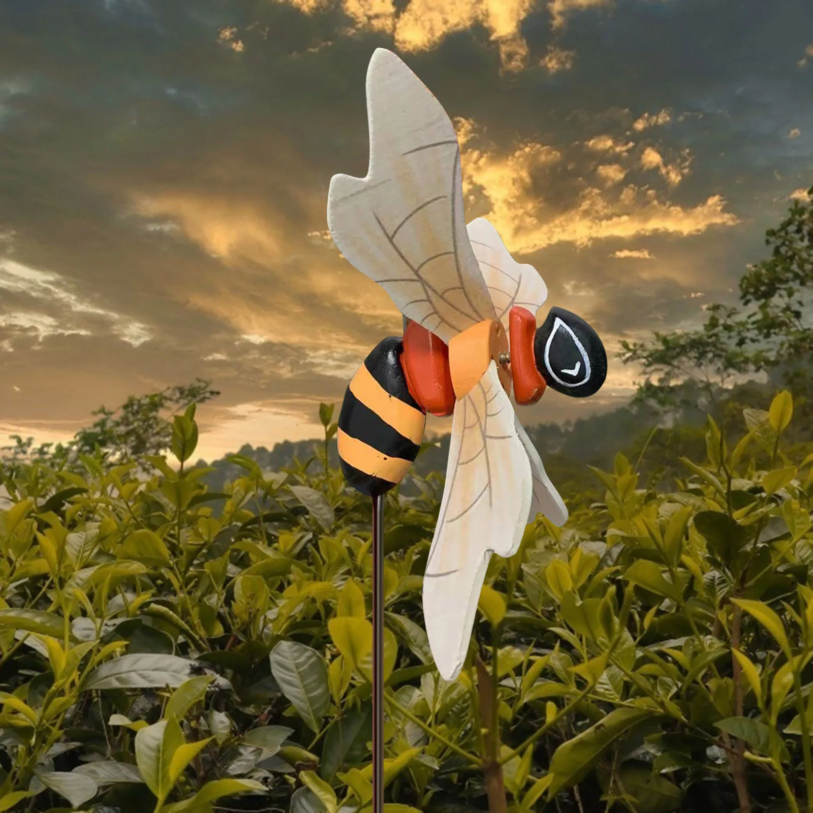 

Garden Decoration Outdoor Bee Garden Yard Decoration Windmill Ornaments Rotating In The Wind Garden Decoracion Jardin Drop Ship