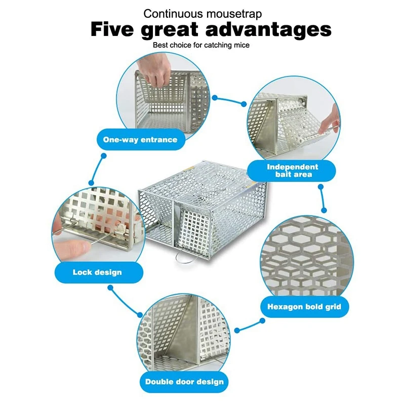 

CSS Continuous Mousetrap, Humanized Mouse Trap, Can Catch Many Mice At the Same Time, Can Be Reused Indoor and Outdoor Use