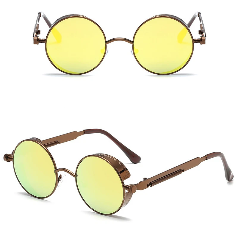 Round Metal Cycling Eyewear Protective Antifog Glasses Work Men Safety Welding Brand Designer Retro Vintage UV400 | Спорт и
