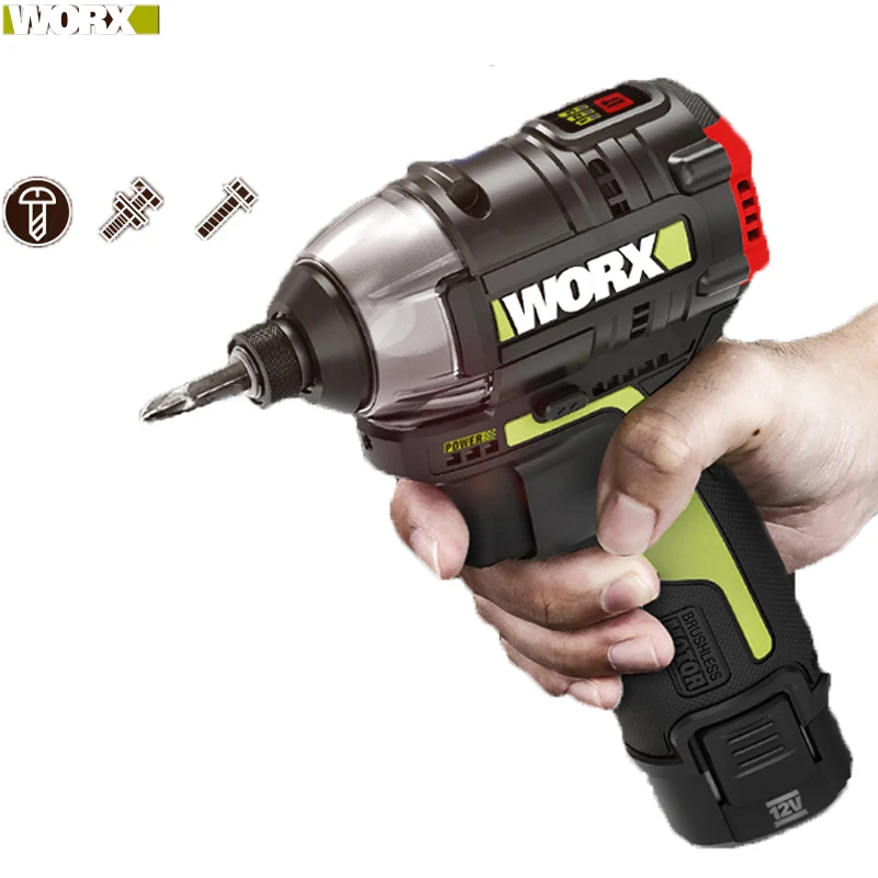 Шуруповерт ударный Worx 12 В С 1 батареей и зарядным устройством|Электрические