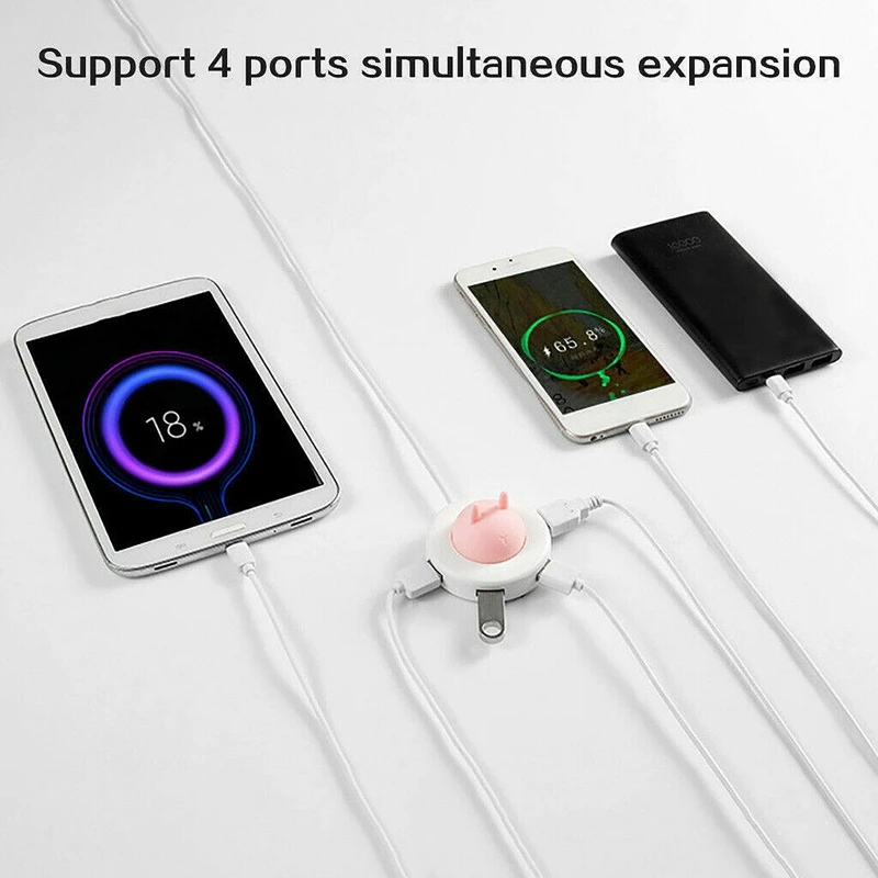 Мини милый USB ночной Светильник концентратор порт способный атмосферный