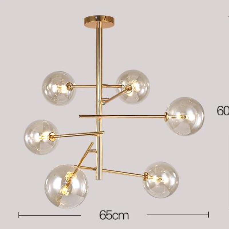 

LED Pendant Light Magic Bean DesignerTree Living Room Restaurant Glass Ball Lamp Chandelier Iighting Modern Dine Iamp