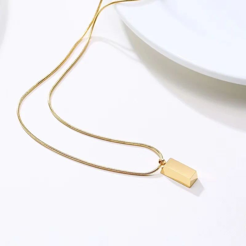 Кулон в виде доллара США из 18-каратного золота ожерелье с изображением слитков