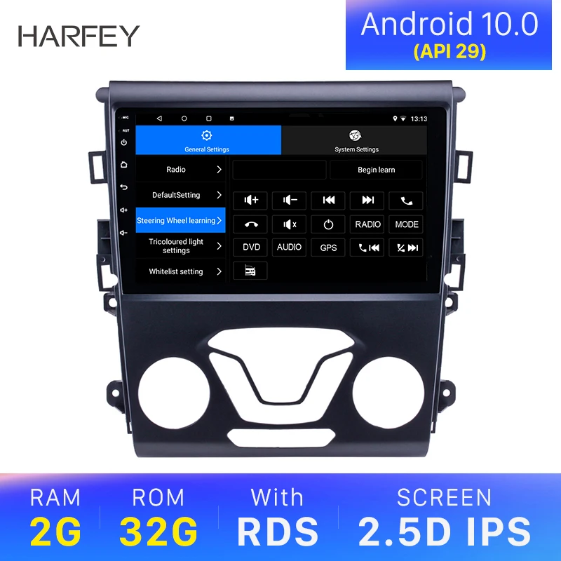 Harfey Android 10 0 AUX GPS навигация автомобильное аудио все в одном 9 дюймов для Ford Mondeo