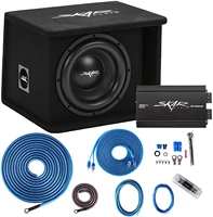 skar audio single 10 complete 1 200 watt sdr series subwoofer bass package loaded enclosure metal decorative wall plate