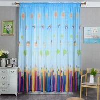 colorful pencil blackout curtains kids lovely cartoon style for living rooms children bedrooms 3d tulle curtains decoration