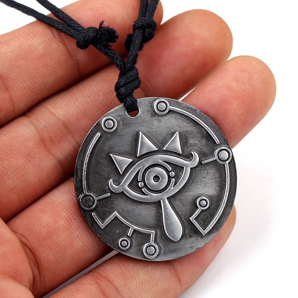 

The-Legend-of-Zeldas Breath of the Wild Choker Necklace for Men Women Vintage Sheikah Eye Pendant Necklaces Cosplay Jewelry Gift