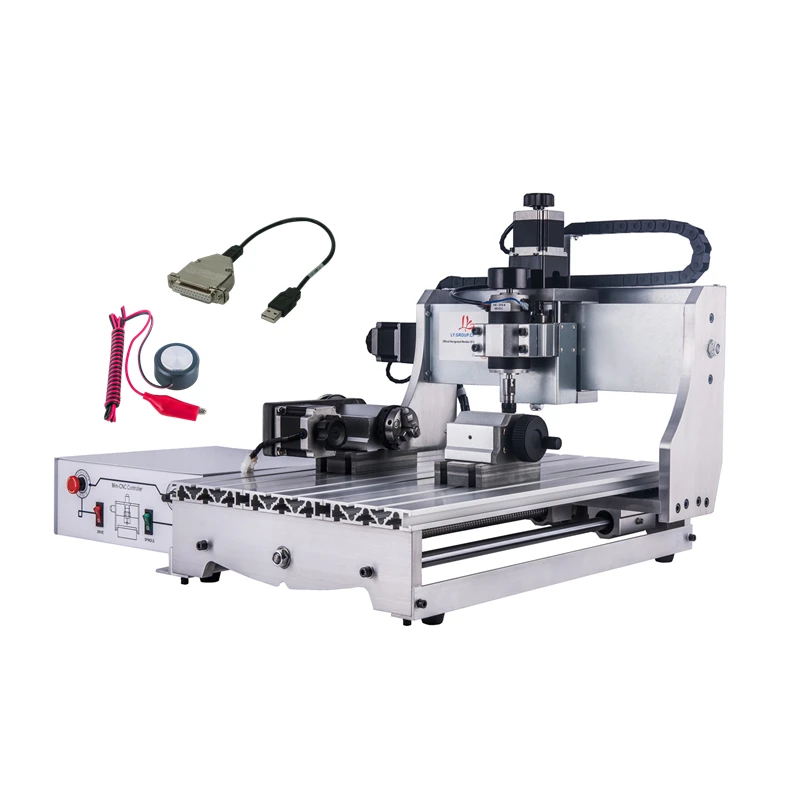 500W 4 Axis 4030 Mini Wood Engraving PCB Milling Cutting Machine USB LPT 2 In 1 CNC Router 3040 Woodworking Tool