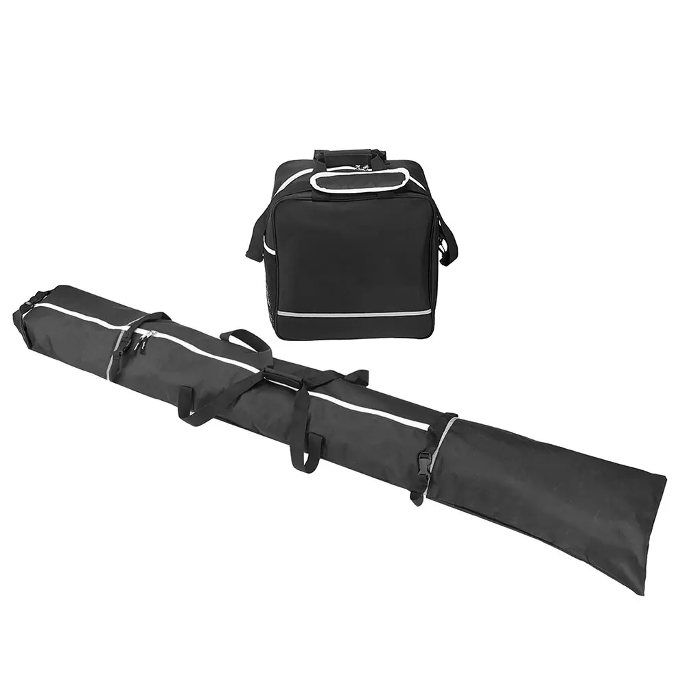 

2pcs/set Protective With Handle Sports Portable Snowboard Boot Bag Combo Store Transport Skiing Black Carrying Large Capacity