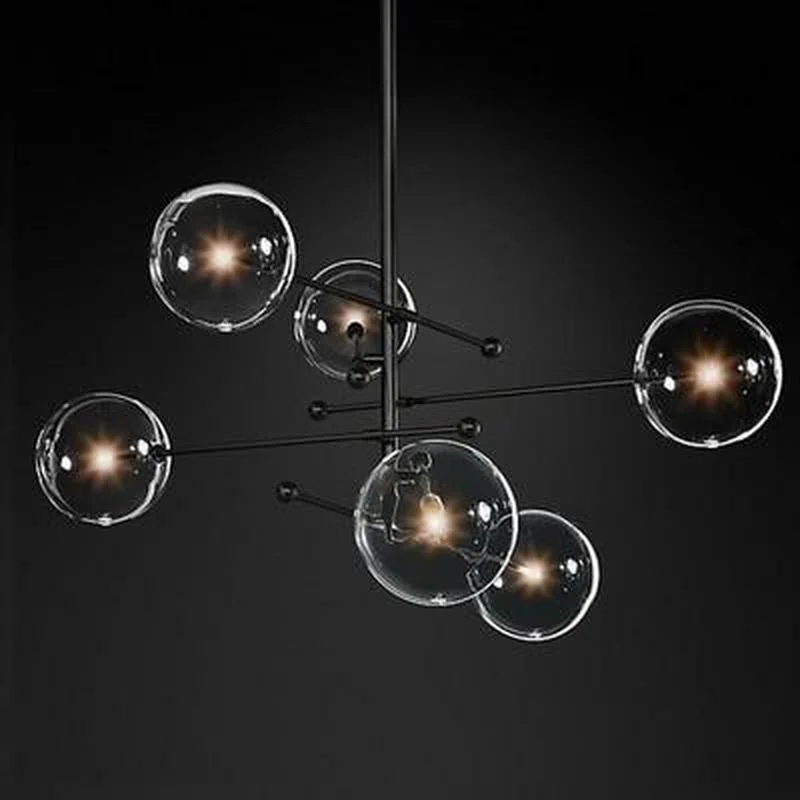 Светодиодная люстра в скандинавском стиле стеклянный потолочный светильник для