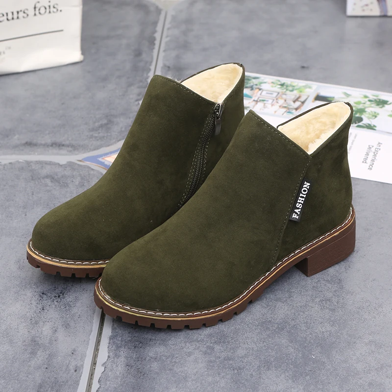 

Ladies Winter Snow Boots Ladies Short Thermal Lace Flat Shoes New Short Boots Thick-soled Cotton Boots Wild 2021 Womens Boots
