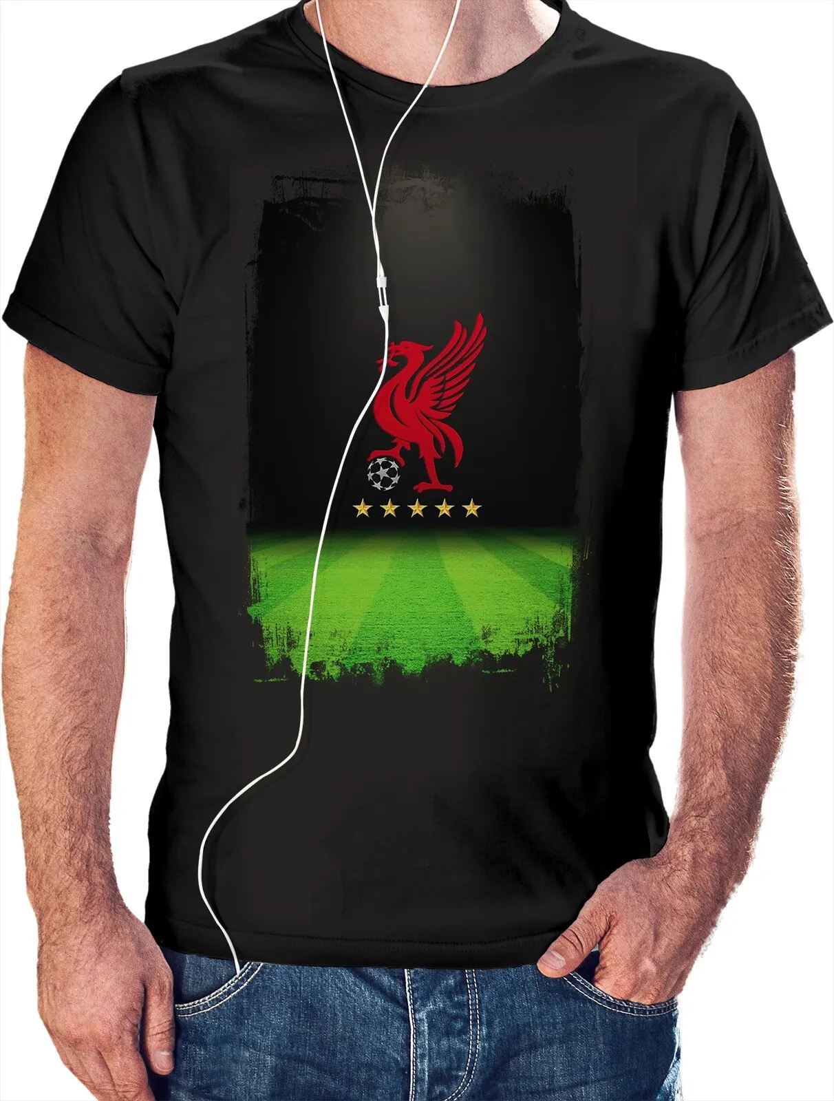 Футболка мужская Ливерпуль (Liverpool футбол Джордан Хендерсон Мохаммед Салах) - 5481 |