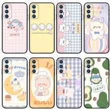 Plaid cartoon phone case for oppo realme GT Q3 Q2 GTneo X7 X50 pro Reno 4 5 6 pro Puls Z Ace luxury Silicone case