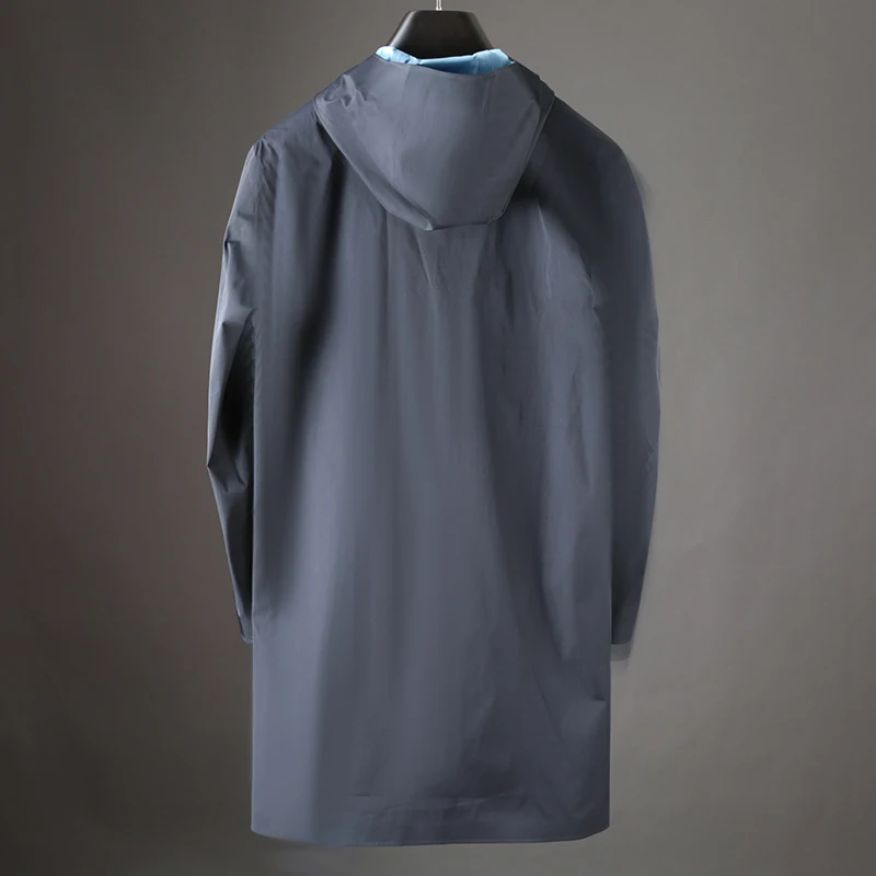 Новый деловой Повседневный тканевый водонепроницаемый удобный Тренч средней