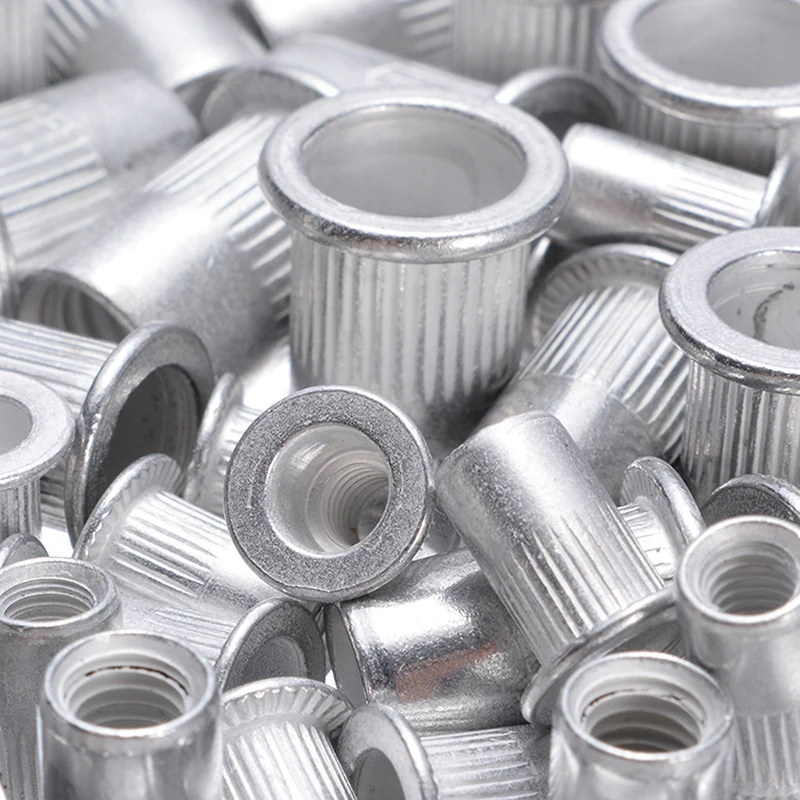 100 шт. Сталь Алюминий заклепочные гайки комплект заклепки с резьбой гайка вставки