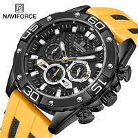 NAVIFORCE роскошные часы для мужчин модный силиконовый ремешок военный водонепроницаемый спортивный хронограф кварцевые наручные часы с датой