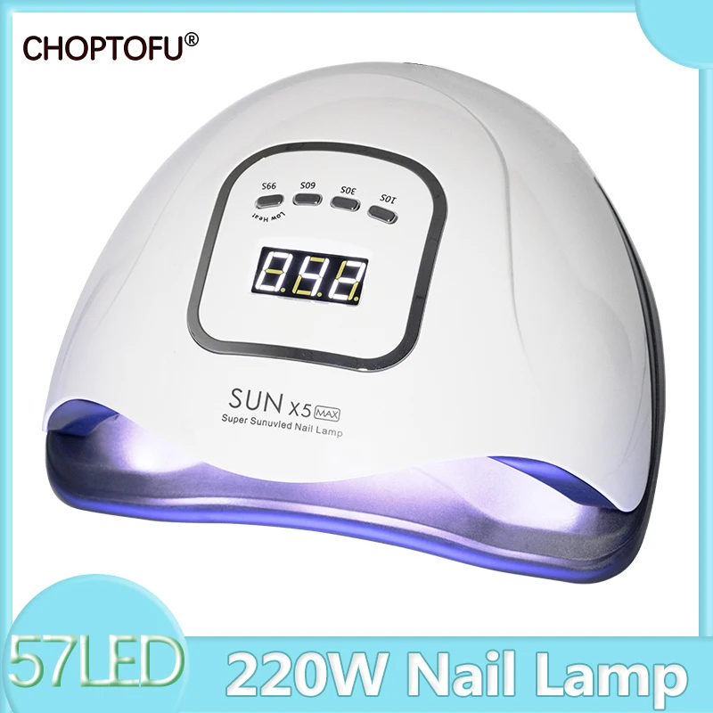 

SUN X5 Max Upgrade Nail Dryer 220W 57LED UV Lamp Portable Quick Dry Polish Nail Lamp Auto Professional Lamp For Drying Lamp