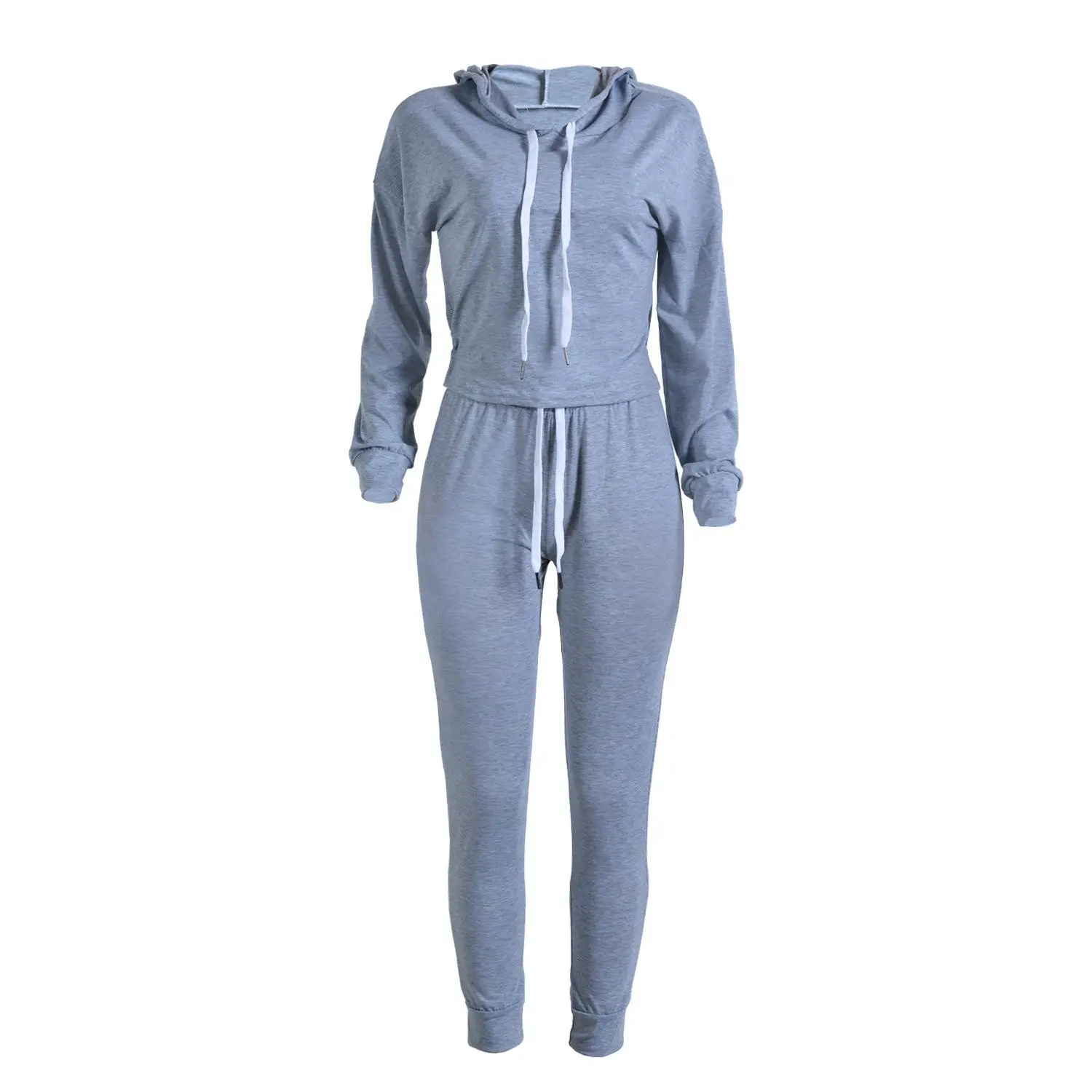 

Autumn 2 Pieces Sets Tracksuit Women Hooded Long Sleeve Hoodies Sweatshirt Pants High Waist Workout Fashion Fitness Suits