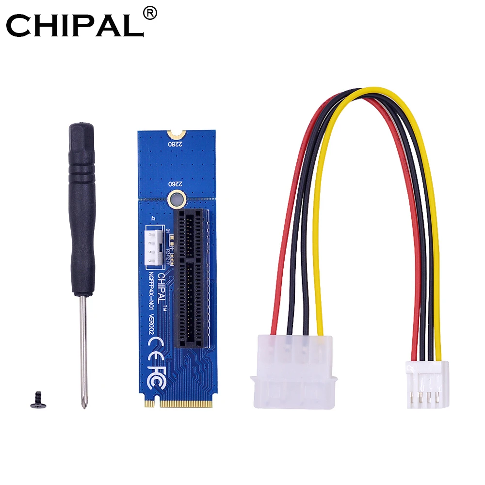 CHIPAL высокое качество NGFF M.2 к PCI E 4x 1x слот Райзер адаптер карты M2 PCIE X4 X1 конвертер