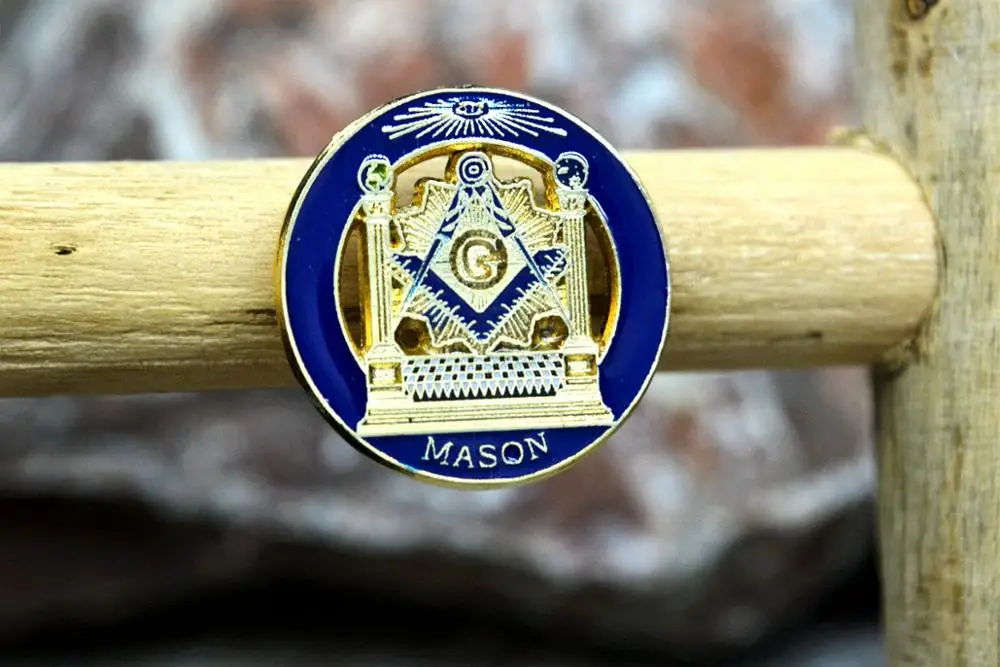 Масонская эмблема значок булавки на лацканы масон вольный каменщик из цинкового