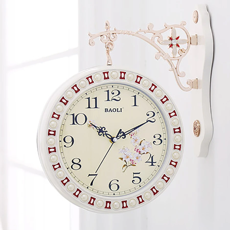 Большие бесшумные часы в стиле ретро красивые винтажные настенные домашний