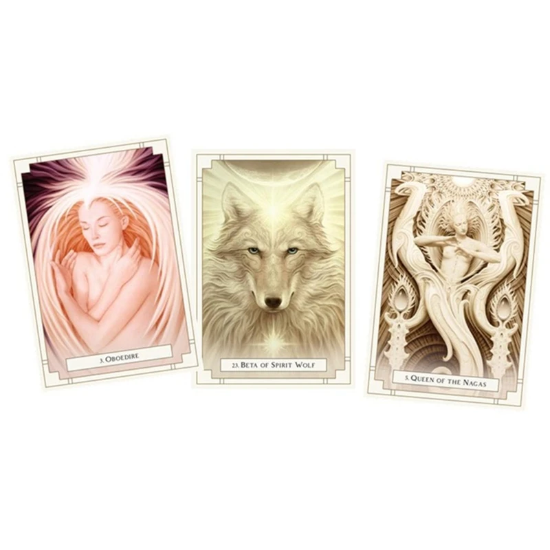 

White Light Oracle Cards 44 Cards Deck Tarots Full English Mysterious Divination Playing Card Family Party Board Game