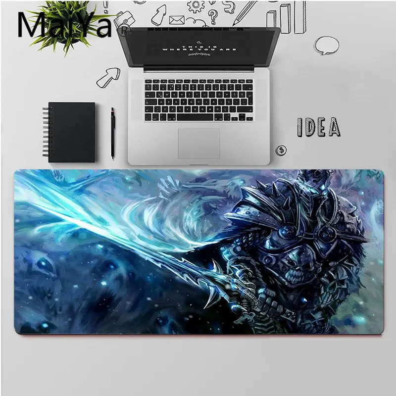 

Maiya Top Quality World of Warcraft Lich King Unique Desktop Pad Game Mousepad Free Shipping Large Mouse Pad Keyboards Mat