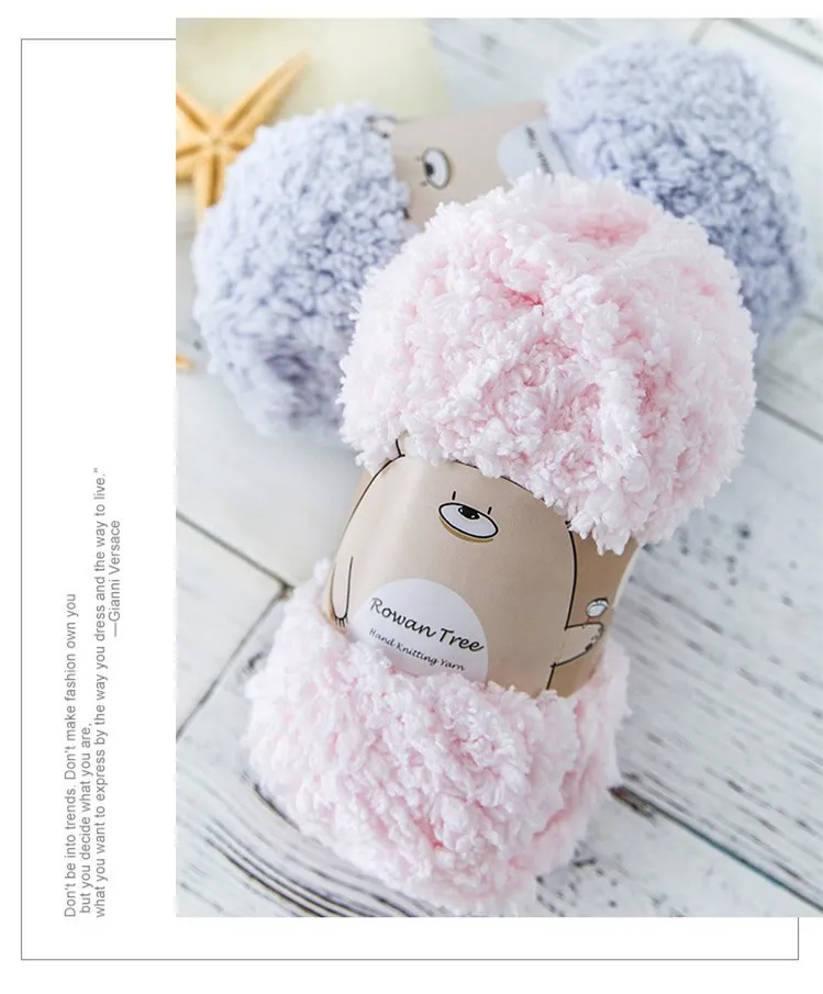 Мягкая плетеная пряжа для ручного вязания 50 г/шар сделай сам бархатная