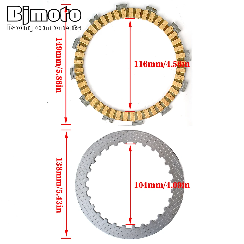 

Friction Clutch Plates Disc For CRF450 XRL Road Legal 2014-2016 CRF450X 2005-2017 OEM 22201-MEB-670/22201-MEN-A10 22321-KZ3-690