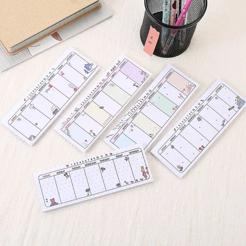 

1PC Weekly Planner Agenda Material Escolar Caderno 2018 School Papeleria Stationery K3KE