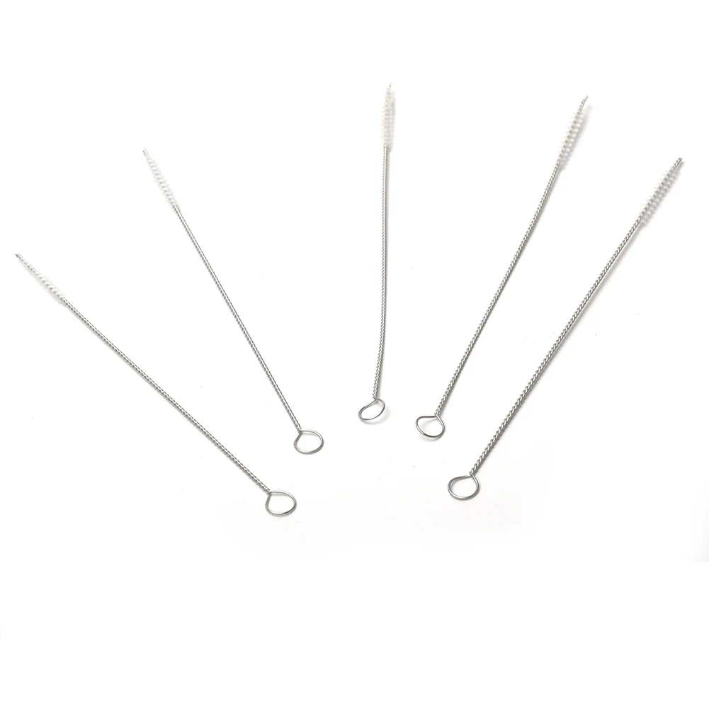 

5pcs Stainless Steel Anti Scratch Hand Tool Multipurpose Easy Access Travel Long Home For Milk Bottle Straw Cleaning Brush