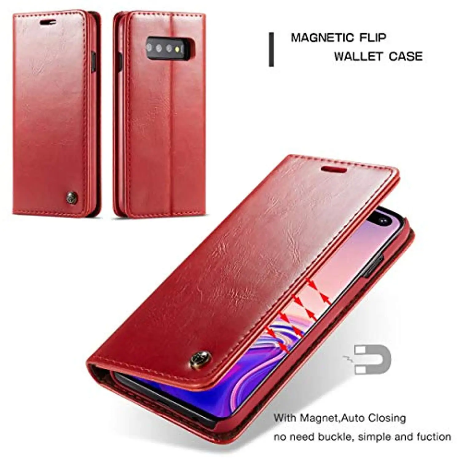 Магнитная искусственная кожа Crazy Horse Бумажник Флип Слот для карт чехол Fundas samsung