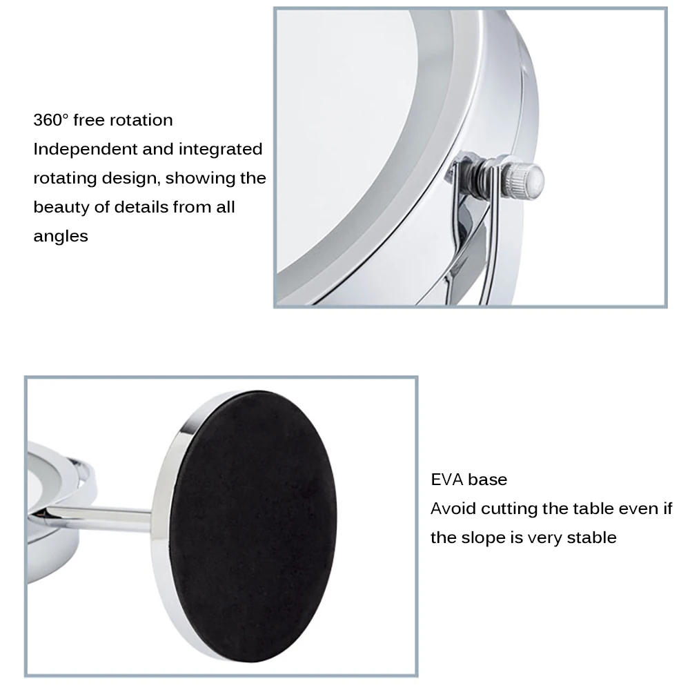 Зеркало для макияжа с 10X 5X подсветкой и светодиодной подсветкой|Декоративные