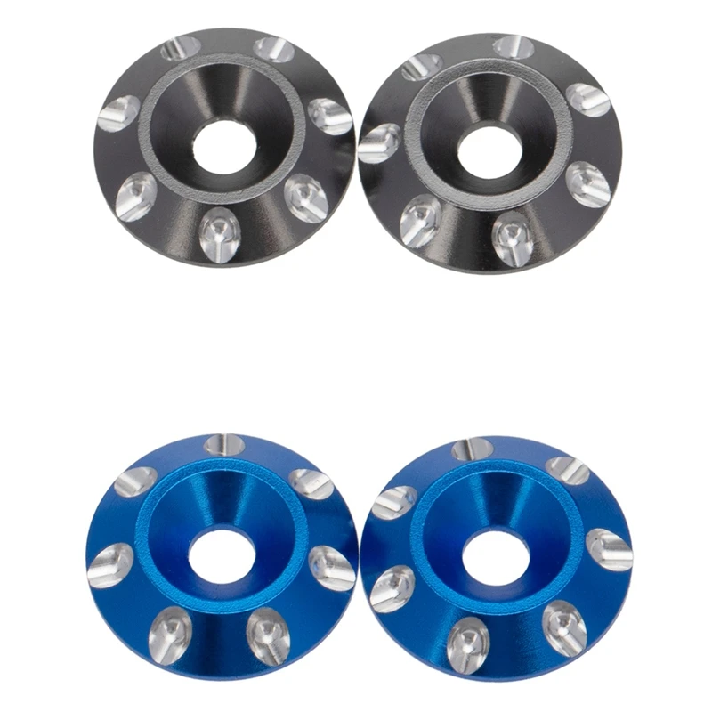 

2 Set Metal Tail Wing M3 Countersunk Screws Washers,Navy Blue & Titanium