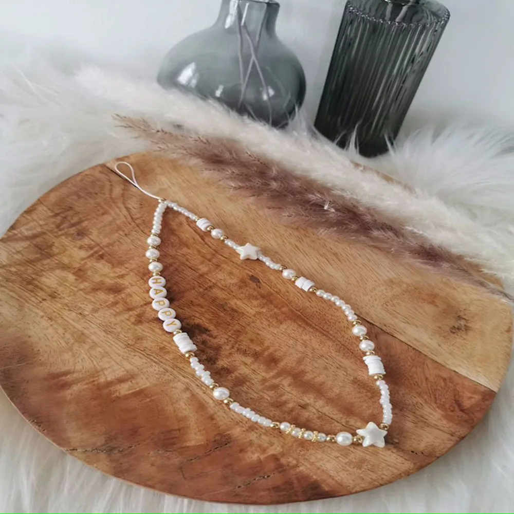 Богемный чехол ручной работы с бусинами цепочка для телефона ремешок мобильного