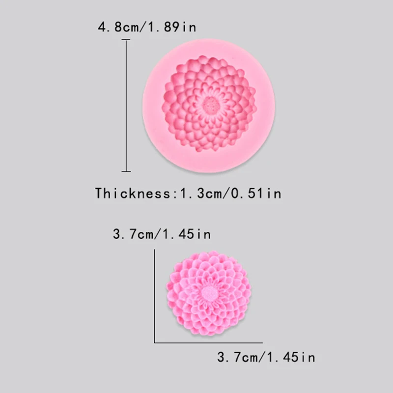 

Baking Mold Rose Flower Lotus Resin Silicone Mold DIY Cake Decoration Chocolate Fudge Candle Handmade Soap Mold